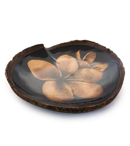 Pyrography Mango Platter "Plumeria 38401C" by Dino Muradian