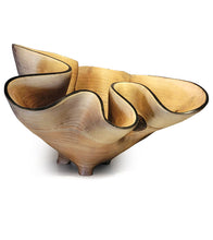Carved Vessel "Bleached Walnut Bowl" by Andy DiPietro