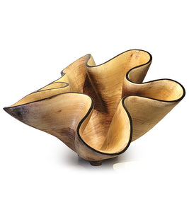 Carved Vessel "Bleached Walnut Bowl" by Andy DiPietro
