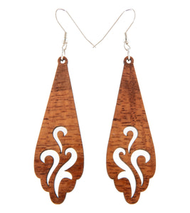 Koa Earrings "Drop Smoke"