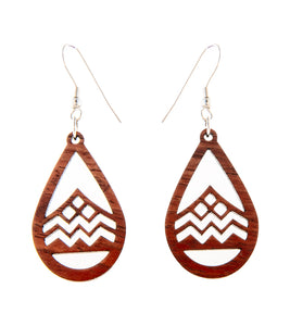 Koa Earrings "Drop Mauna Kea"