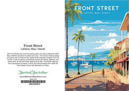Greeting Card "Front Street, Maui" Hawaii Travel Art