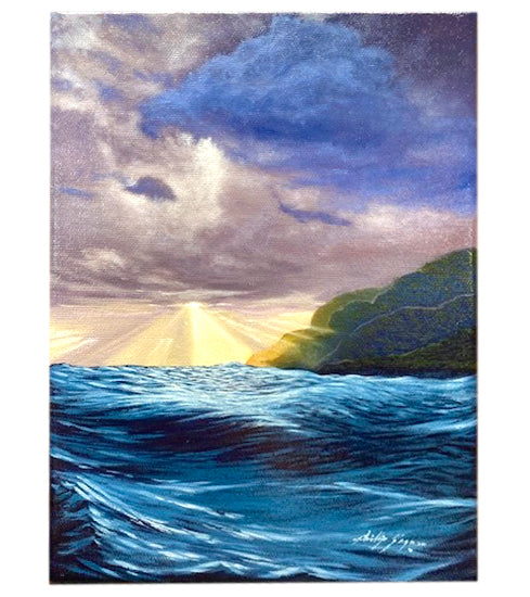 Original Painting "Hope Breaks Through" by Phillip Gagnon 7x9