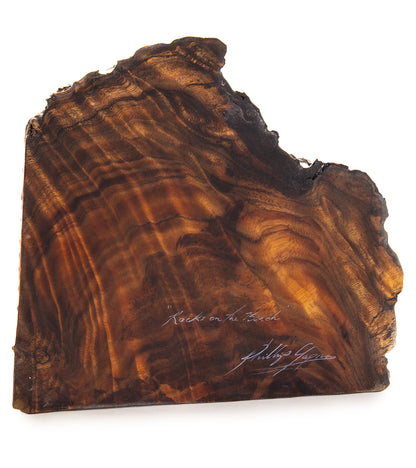 Original Painting on Koa "Rocks on the beach" by Philip Gagnon 10x12