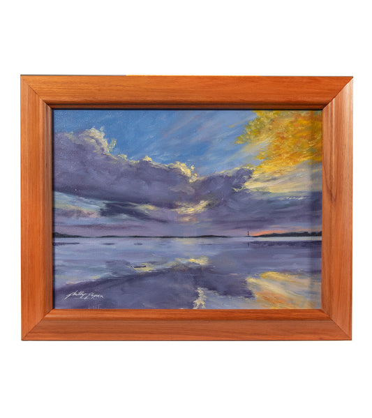 Original Painting "Beach Reflection (Heavenly Reflections)" by Philip Gagnon 12x9