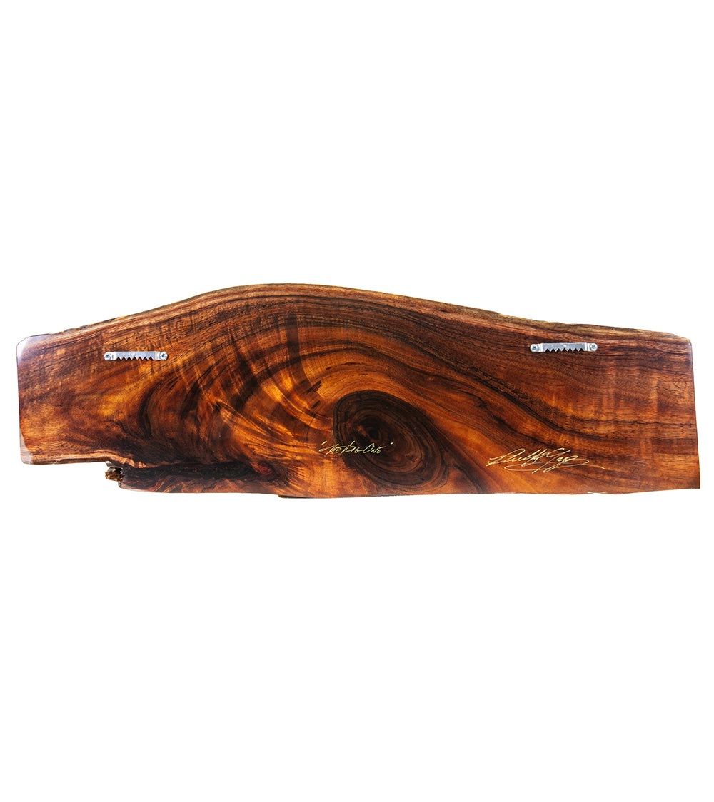 Pintura original sobre koa "Big One" de Philip Gagnon 26,5 x 8,5