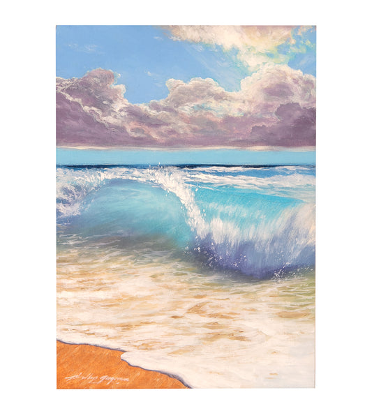 Original Painting "Oahu's Exuberant Welcome" by Phillip Gagnon 7x5