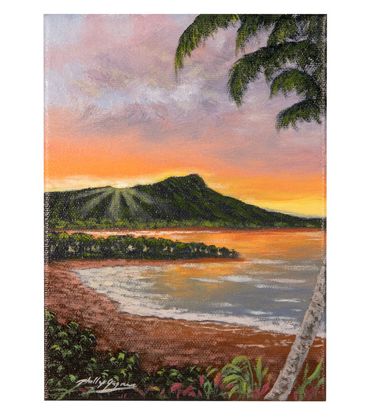 Original Painting "Gentle Good Night" by Phillip Gagnon 7x5