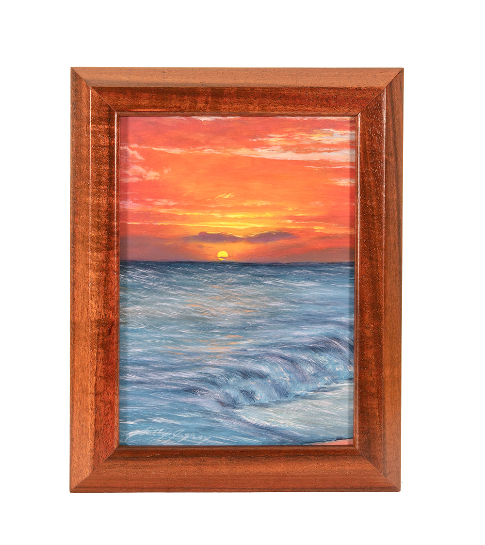 Original Painting "Sun Falls into the Ocean" by Phillip Gagnon 7x5