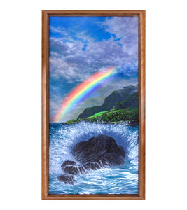 Original Painting "After the Storm" by Philip Gagnon 18x32 supporting Maui fire relief efforts