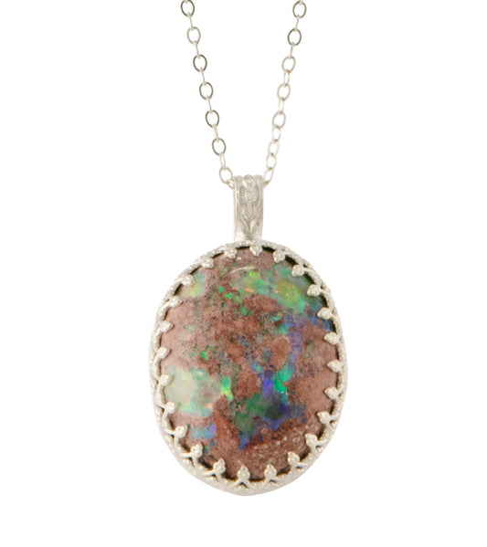 Mexican Jelly Opal cab Necklace by Galit