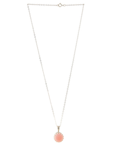 Double-Sided Larimar round cab and Pink Conch shell Necklace by Galit