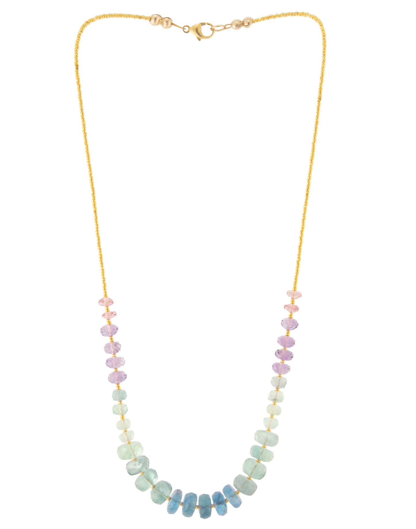 Fluorite & Pink Amethyst Necklace by Galit