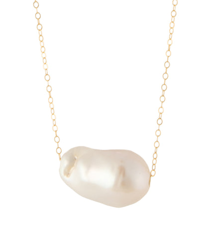 “Floating” White Baroque Pearl Necklace by Galit