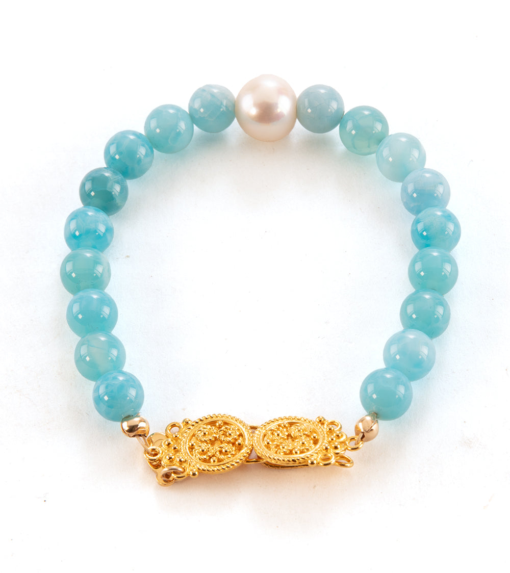 Copper Pectolite Bracelet by Galit