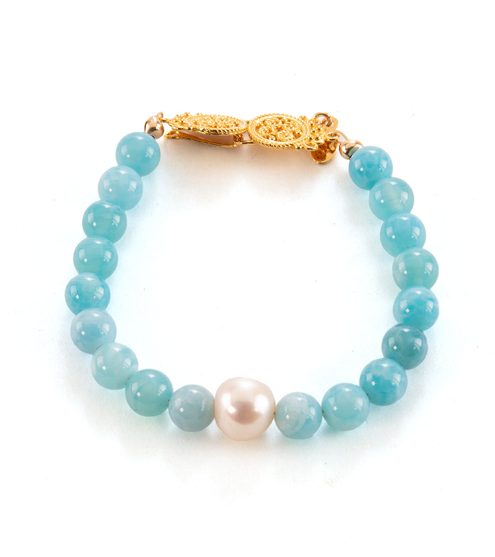 Copper Pectolite Bracelet by Galit