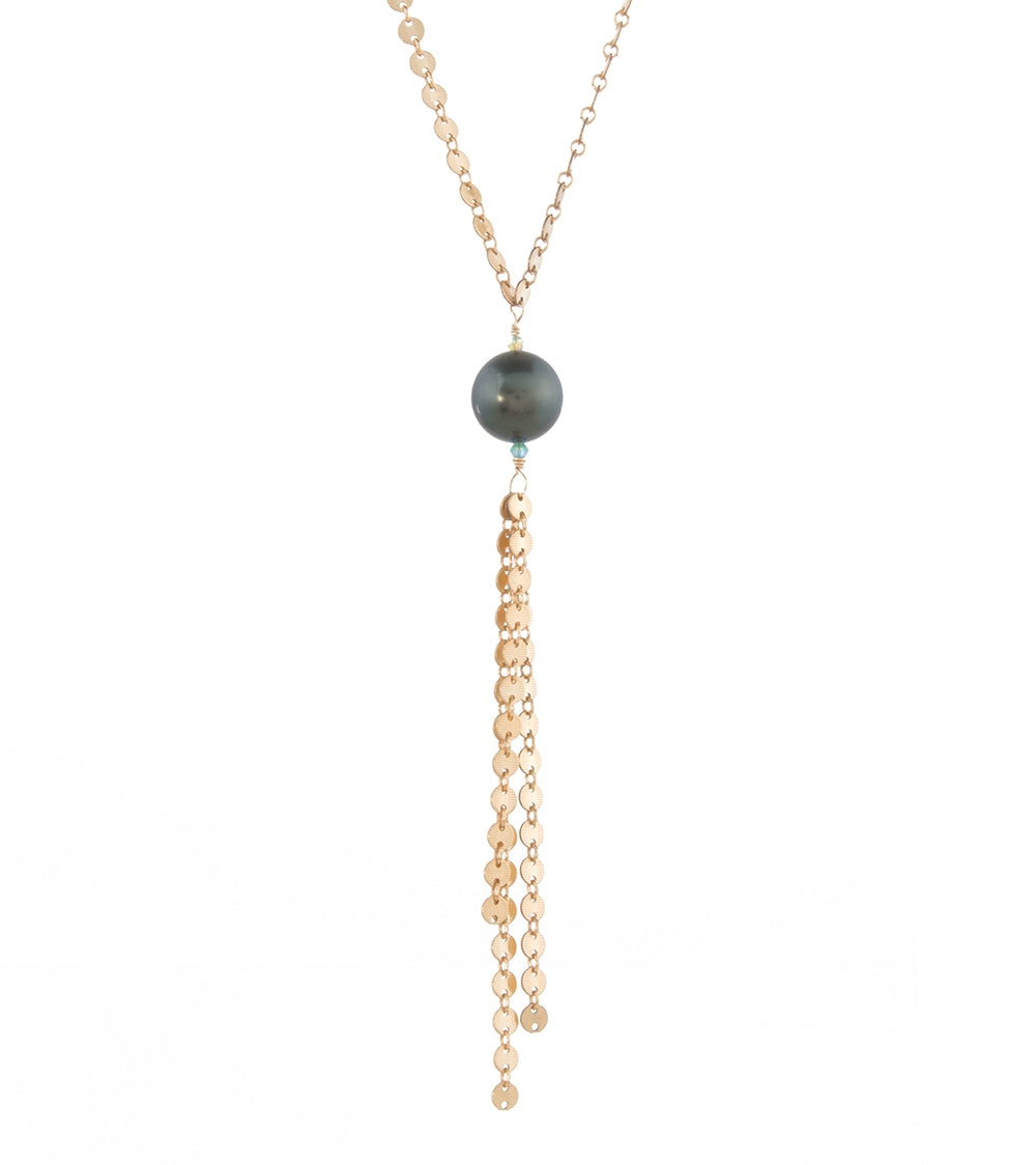 Peacock Tahitian Pearl Necklace by Galit