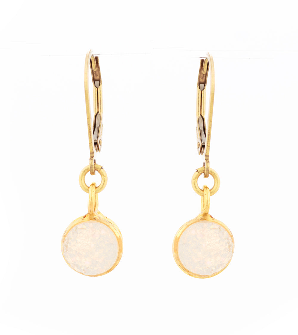 Opalized Druzy Agate coated  Earrings by Galit