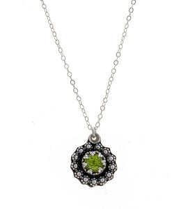 Peridot Faceted Stone Necklace by Galit