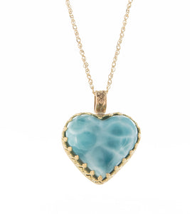 Larimar Heart Necklace by Galit