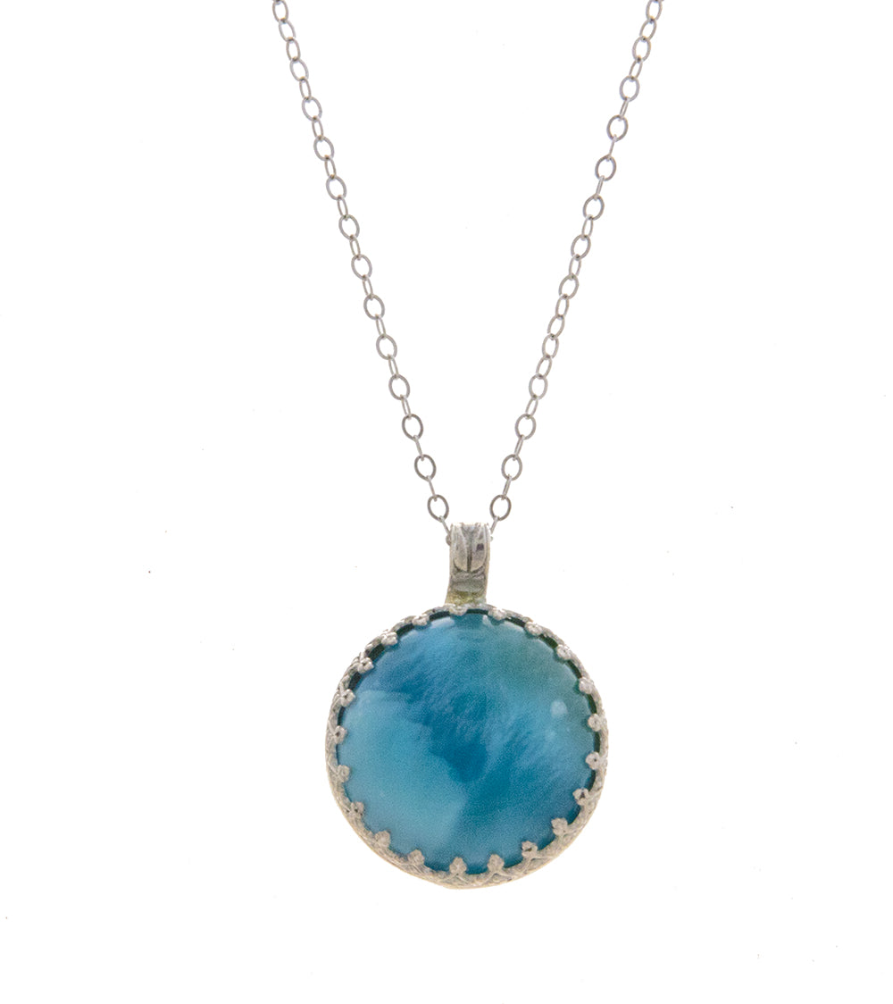 Larimar Round Cab Necklace by Galit