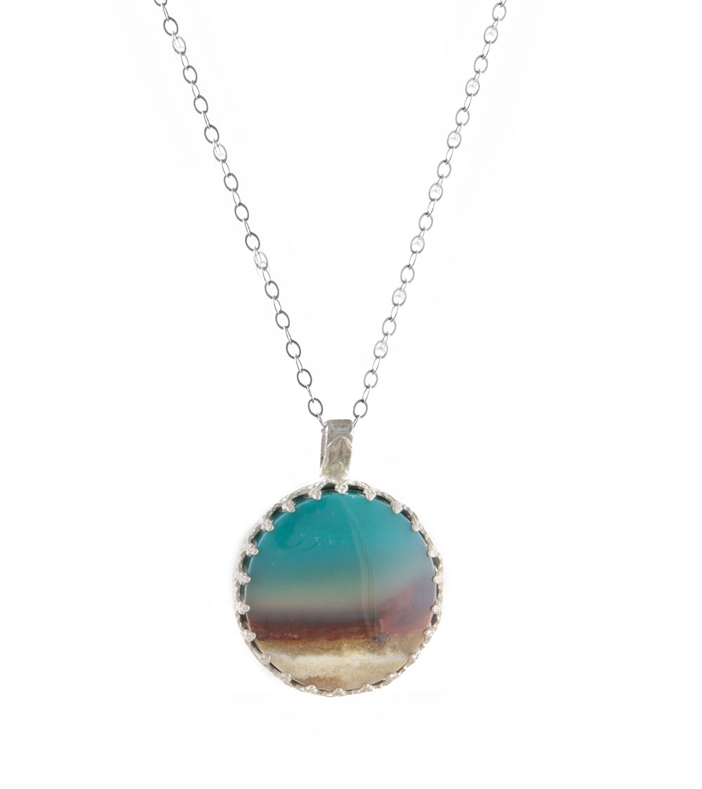 Opalized Petrified Wood Cab Necklace by Galit
