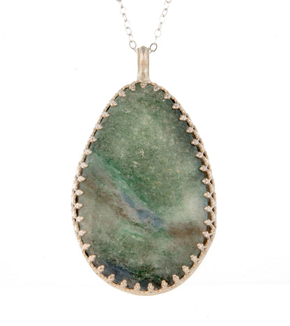 Fuchsite Cab Necklace by Galit