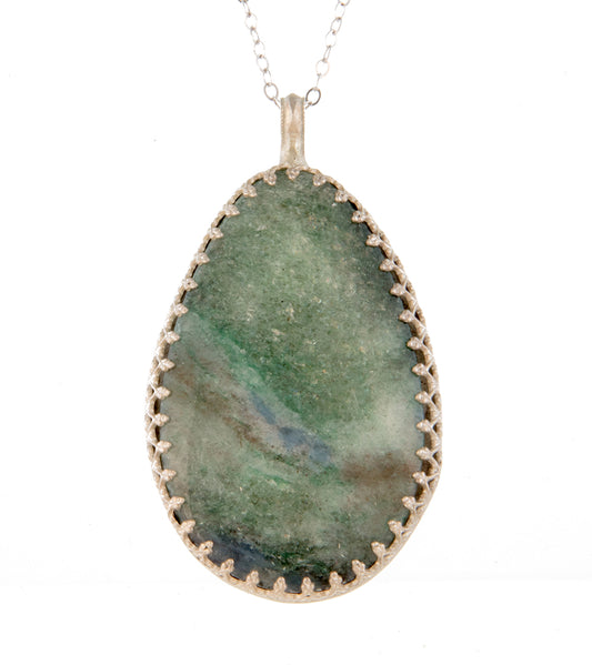 Fuchsite Cab Necklace by Galit