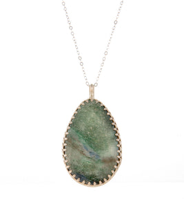 Fuchsite Cab Necklace by Galit