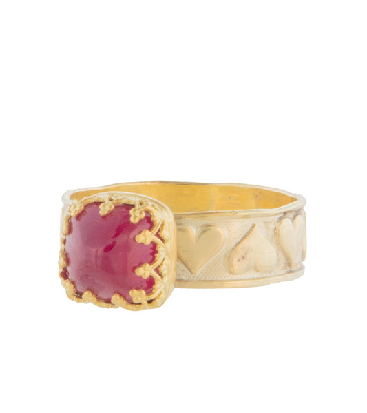 Natural Burma Ruby Ring by Galit