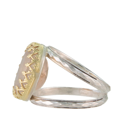 Rainbow Moonstone Faceted Ring by Galit