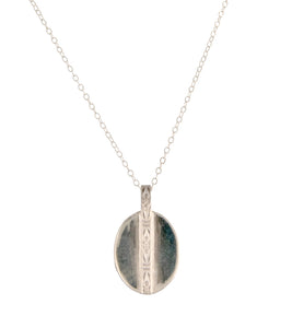 Rhodochrosite Cab Necklace in Argentium Silver by Galit