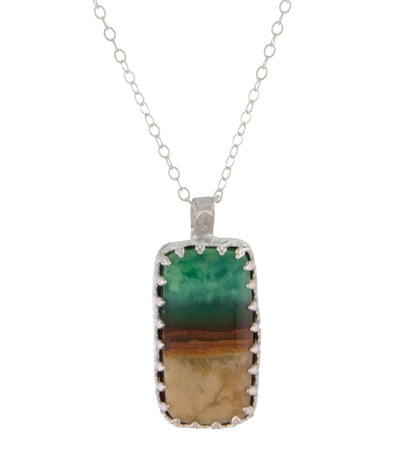 Opalized Petrified Wood Cab Necklace by Galit