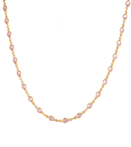 Pink Swarovski Crystal Necklace by Galit