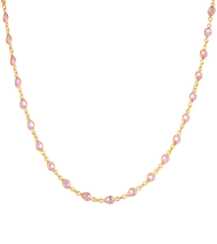 Pink Swarovski Crystal Necklace by Galit