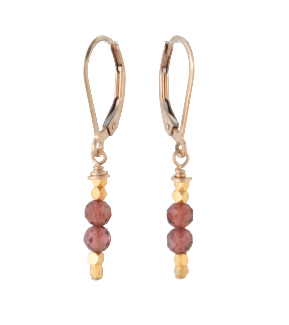 Red Garnet Earrings by Galit