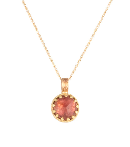 Pink Tourmaline Faceted Round Cab Necklace by Galit