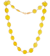 Checkerboard Faceted Yellow Onyx Necklace by Galit