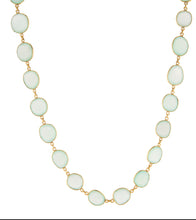 Checkerboard Faceted Blue Calcedony Necklace by Galit