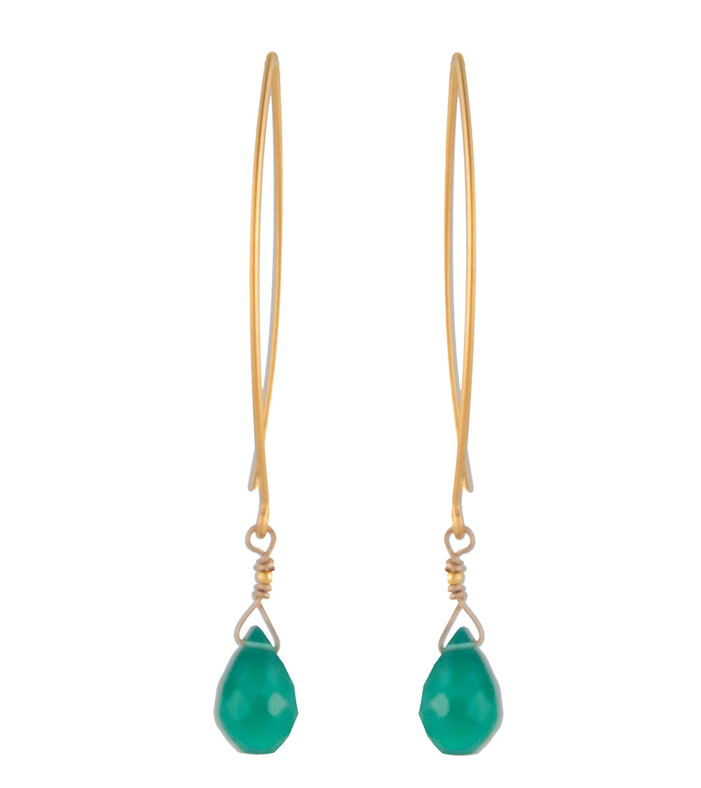 Green Onyx Earrings by Galit