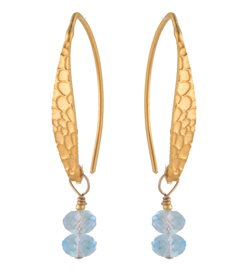 Blue Faceted Topaz Earrings by Galit