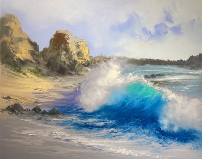 Original Painting: Oceanʻs Azure Eye by George Eguchi