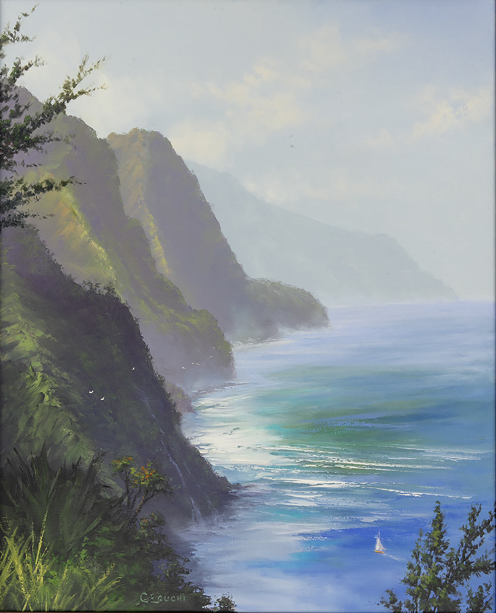 Original Painting: Lost Horizon, Na Pali by George Eguchi