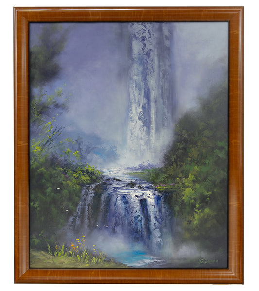 Original Painting: Cascading Into Blues by George Eguchi