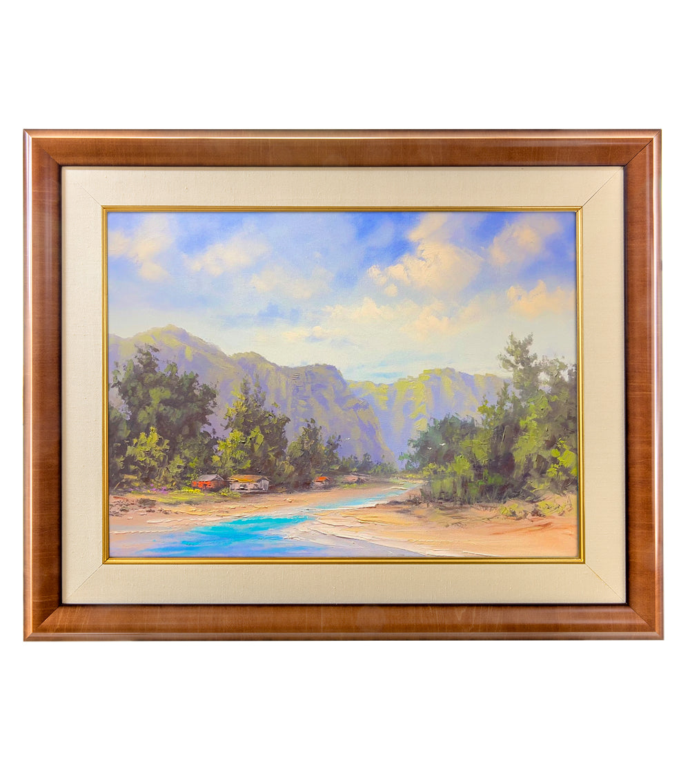 Original Painting: Escape to Island Bungalows by George Eguchi