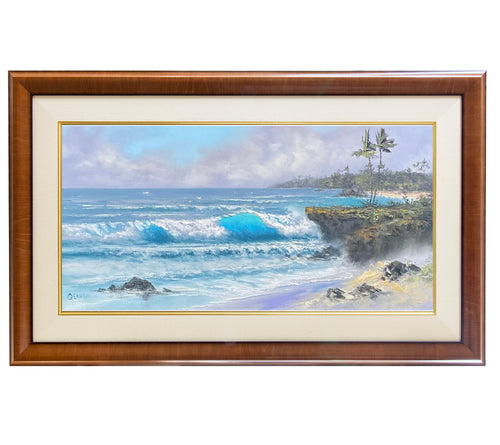 Original Painting: Rumble of Pounders Beach by George Eguchi