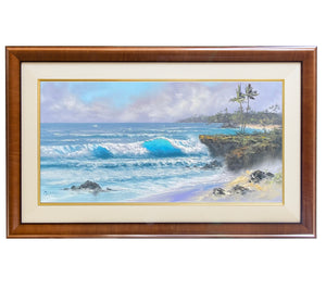 Original Painting: Rumble of Pounders Beach by George Eguchi