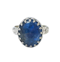 Raw Faceted Tanzanite Ring in Argentium Silver by Galit