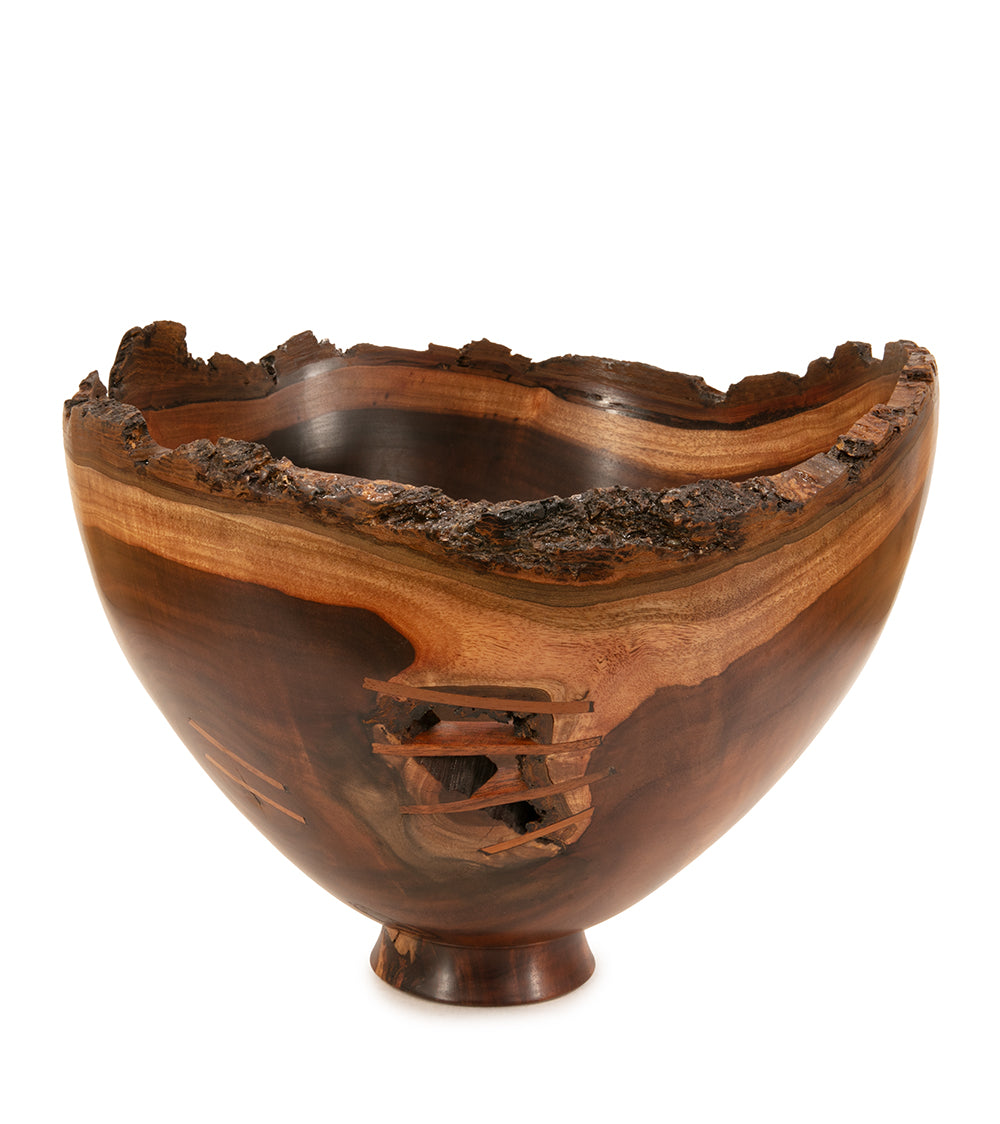 Milo Bowl with Bark and Koa Stitch #2542 by Aaron Hammer
