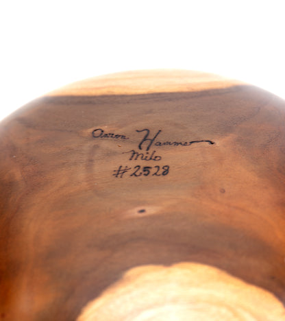 Milo Bowl with Bark and Koa Stitch #2528 by Aaron Hammer